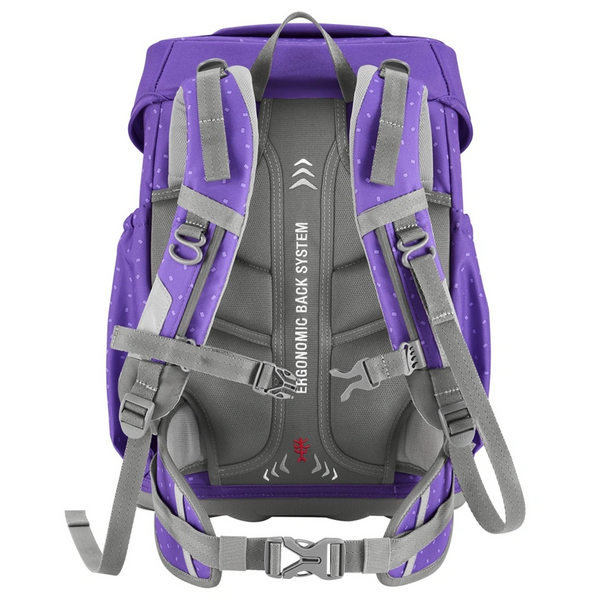 Školní aktovka pro prvňáčky – 4 dílný set, Step by Step BASIS Purple Konfetti, AGR