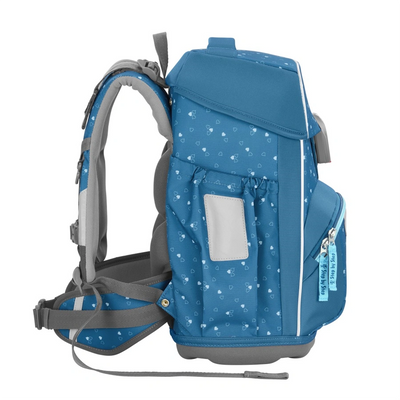 Školní aktovka pro prvňáčky – 4 dílný set, Step by Step BASIS Blue Hearts, AGR
