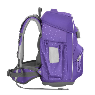 Školní aktovka pro prvňáčky – 4 dílný set, Step by Step BASIS Purple Konfetti, AGR