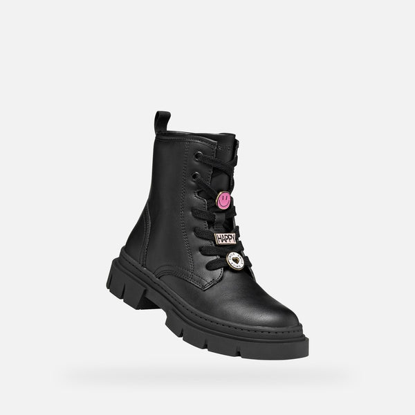 Černá dívčí kotníková obuv Geox Karsyn J660KH-0003W-C9999