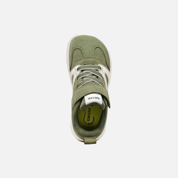 Zelené chlapecké barefoot tenisky Geox Foot-run J66PDA-022BC-CF31Z