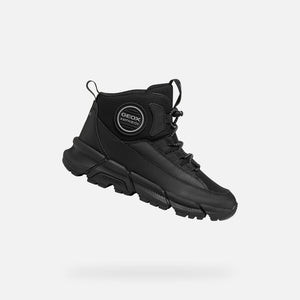 Černá chlapecká kotníková obuv Geox Flexyper Plus J66LCF-0FUCE-C9999