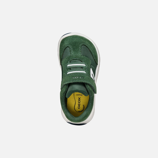 Zelené chlapecké barefoot tenisky Geox Foot-run B660KA-0FU22-C3P1Z