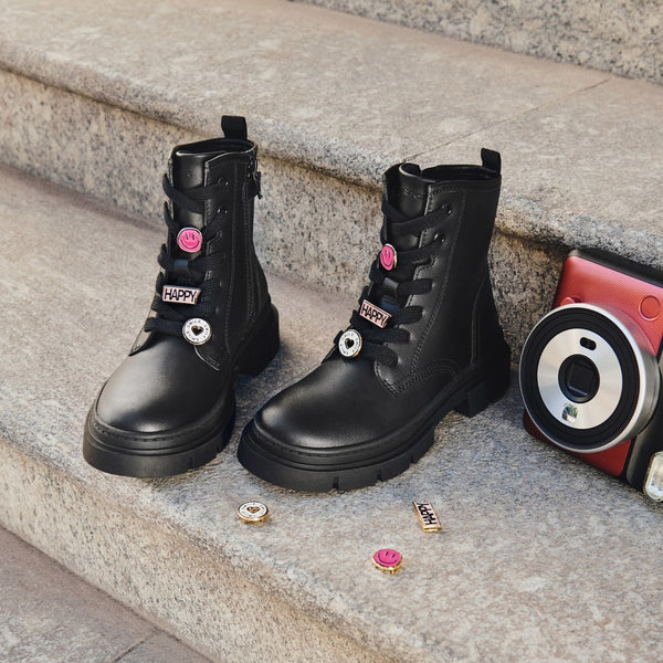 Černá dívčí kotníková obuv Geox Karsyn J660KH-0003W-C9999