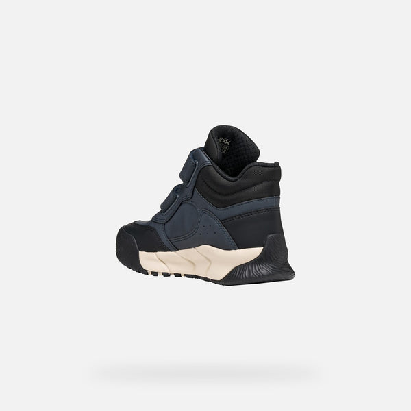 Tmavě modrá chlapecká kotníková obuv Geox Flexyper Pro B J66NBA-0MEMS-C0045