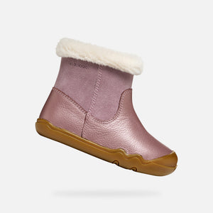 Růžová dívčí barefoot kotníková obuv Geox Steppieup B6663A-022AK-C8023