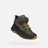 Khaki zateplená chlapecká kotníková obuv Geox Flexyper Plus J66LCA-0FUME-C3009