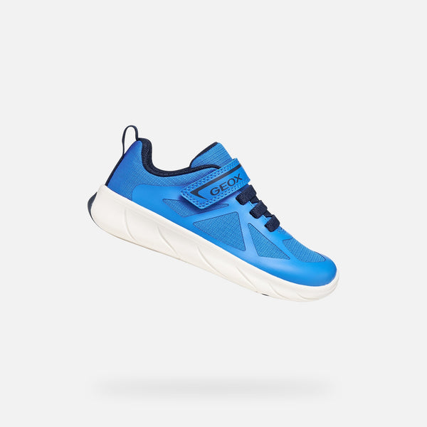 Světle modré chlapecké barefoot tenisky Geox Foot-run J66PDD-0FU54-C4228