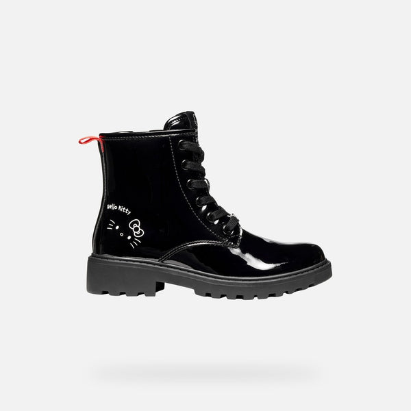 Černá dívčí kotníková obuv Geox Casey J6620F-000HH-C9999