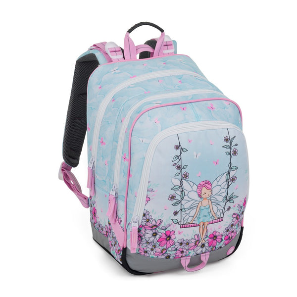 Bagmaster ALFA 25 A školní tříkomorový batoh – víla