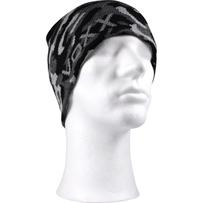 Čepice pánská pletená AMPERA vzor černý MASKÁČ