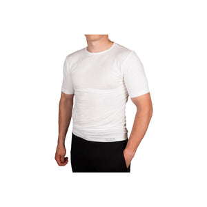 Tričko spodní pánské bambusové BAMBOO SEAMLESS 021 bezešvé WHITE (bílá)