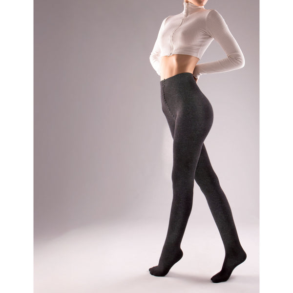 Punčochové kalhoty CASMIRA tights 200 DEN extra silné ASPHALT (černo-šedá melé)