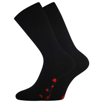 Ponožky pro zamilované DARLING černé se srdíčky design 1 (3 páry)