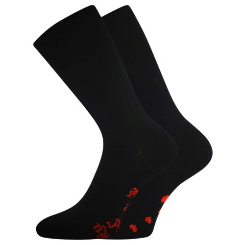 Ponožky pro zamilované DARLING černé se srdíčky design 2 (3 páry)