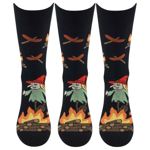 Ponožky unisex trendy ELVIRA s obrázkem ČARODĚJNICE (3 páry)