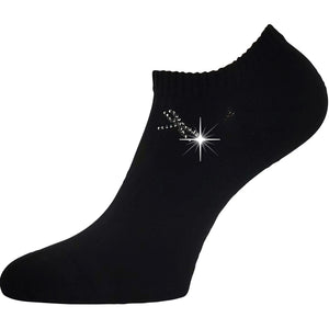 Ponožky dámské elegantní FLITANA 01 s kamínky ČERNÉ (3 páry)