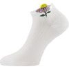 Ponožky dámské elegantní FLITANA 02 s kamínky BÍLÉ (3 páry)