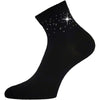 Ponožky dámské elegantní FLITANA 03 s kamínky ČERNÉ (3 páry)