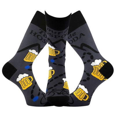 Ponožky pánské LETOUR vtipné s motivem piva DESIGN 1 (3 páry)