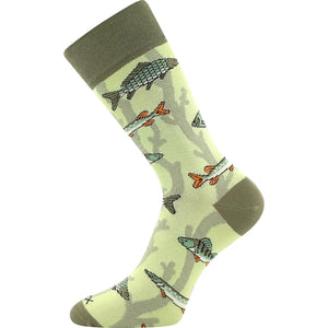 Ponožky slabé fishing LOVIX 02 s rybářskými motivy RYB (3 páry)