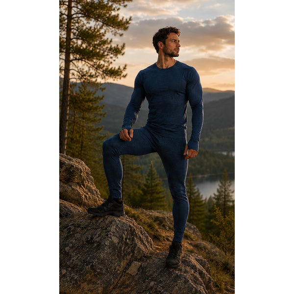Spodky dlouhé funkční pánské MERINOWOOL 04 JEANS