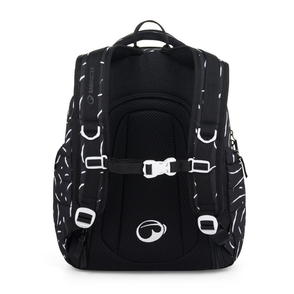 Bagmaster NOMAD 25 A studentský batoh – černo-bílý