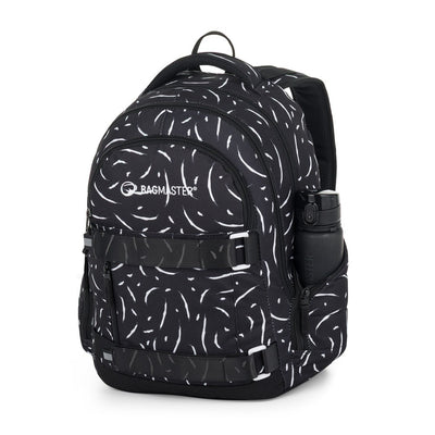Bagmaster NOMAD 25 A studentský batoh – černo-bílý