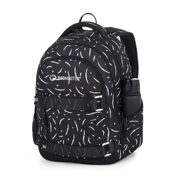 Bagmaster NOMAD 25 A studentský batoh – černo-bílý