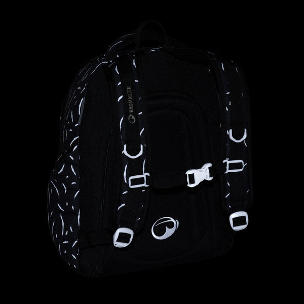 Bagmaster NOMAD 25 A studentský batoh – černo-bílý