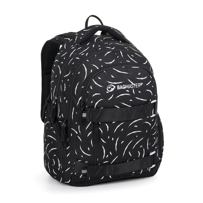 Bagmaster NOMAD 25 A studentský batoh – černo-bílý