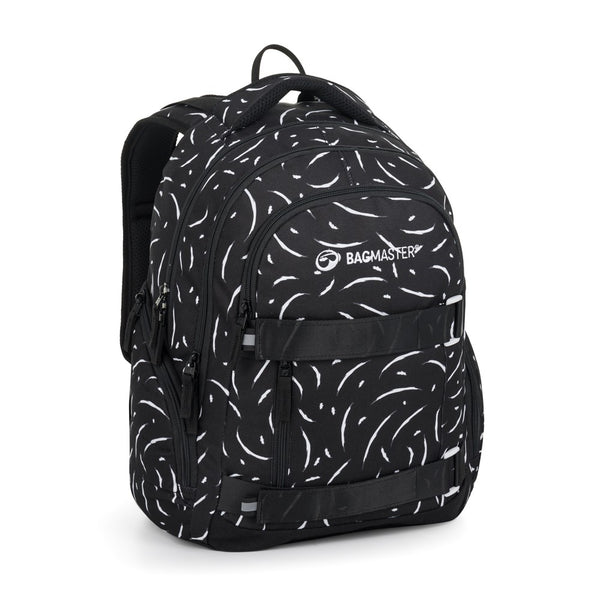 Bagmaster NOMAD 25 A studentský batoh – černo-bílý