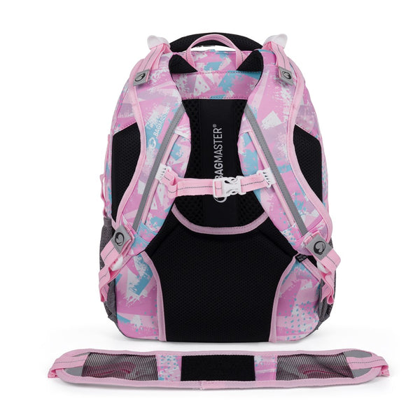 Bagmaster PORTO 24 B školní batoh – růžovo-modrý