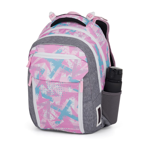 Bagmaster PORTO 24 B školní batoh – růžovo-modrý