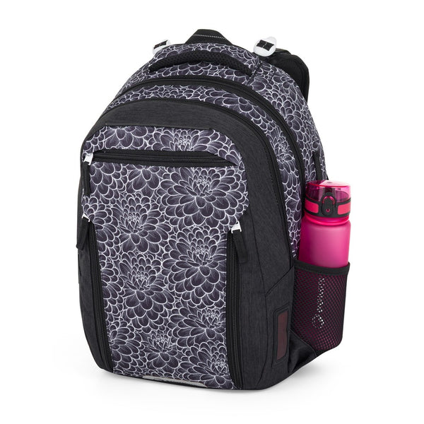 Bagmaster PORTO 25 A školní batoh – černo-bílý