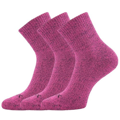 Ponožky silné TAMI melírované MAGENTA MELÉ (3 páry)
