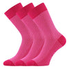 Ponožky dámské žakárové ŽANETA s bavlnou MAGENTA (3 páry)