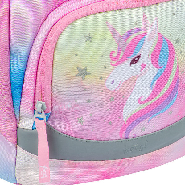 BAAGL 3 SET Airy Rainbow Unicorn: aktovka, penál, sáček