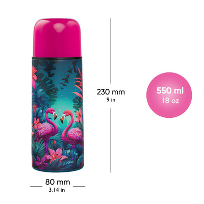 BAAGL Termoláhev Plameňáci, 550 ml