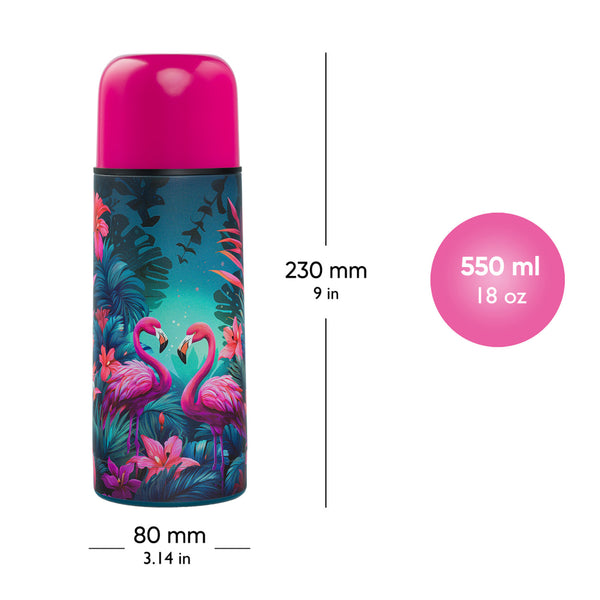 BAAGL Termoláhev Plameňáci, 550 ml