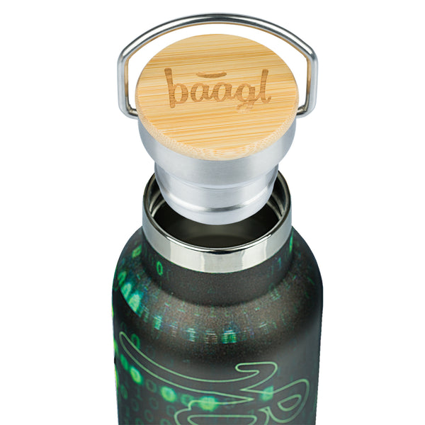 BAAGL Termoláhev s bambusovým víčkem Numbers, 500 ml