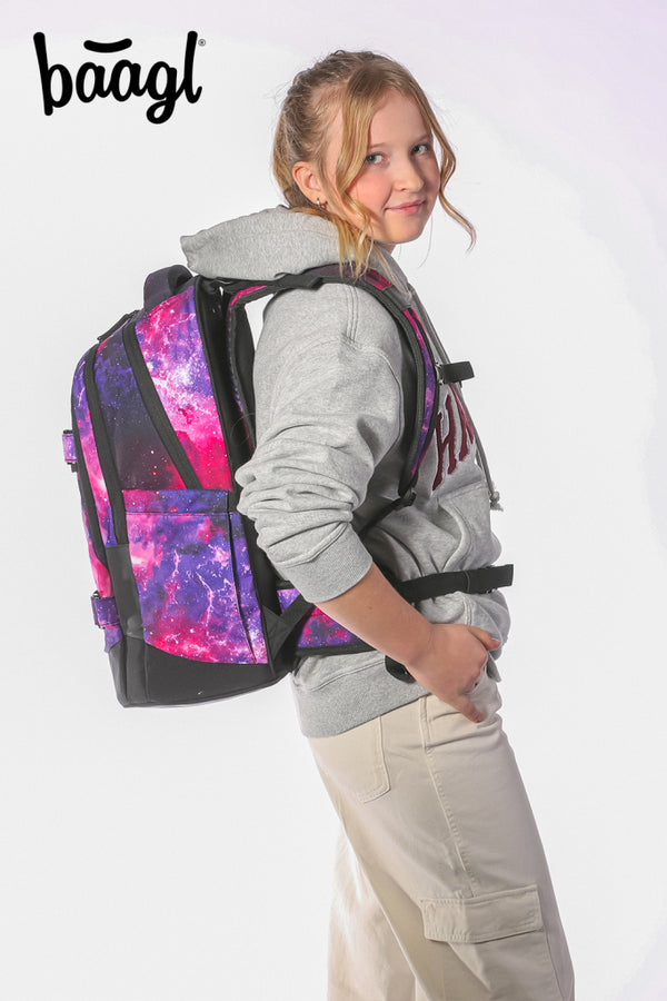 BAAGL SET 3 Skate Max Galaxy: batoh, penál, sáček