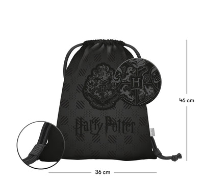 BAAGL SET 3 Core Harry Potter Bradavice černý: batoh, penál, sáček GRS