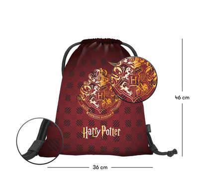 BAAGL SET 3 Skate Harry Potter Bradavice vínový: batoh, penál, sáček GRS