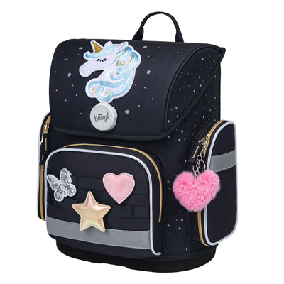 BAAGL Školní aktovka Ergo Unicorn Gold GRS