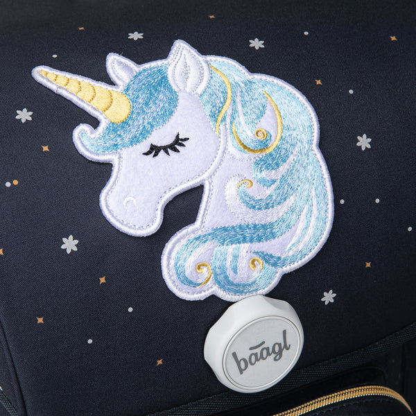 BAAGL Školní aktovka Ergo Unicorn Gold GRS