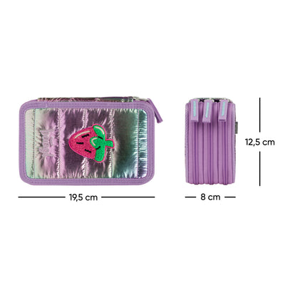 BAAGL Školní penál třípatrový Lavender
