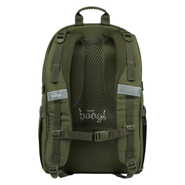BAAGL SET 3 Skate Olive: batoh, penál, sportovní taška GRS