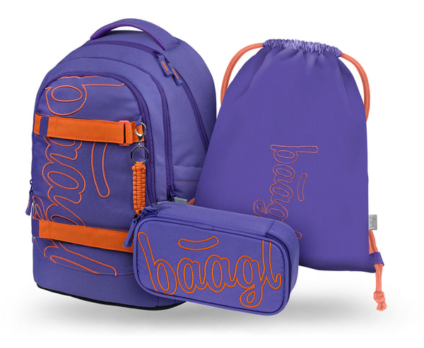 BAAGL SET 3 Skate Max Orange: batoh, penál, sáček   GRS