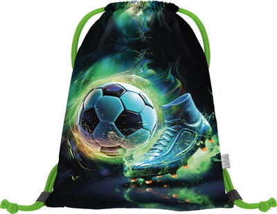 BAAGL SET 5 Airy Plus Fotbal: batoh, penál, sáček, zástěra, peněženka